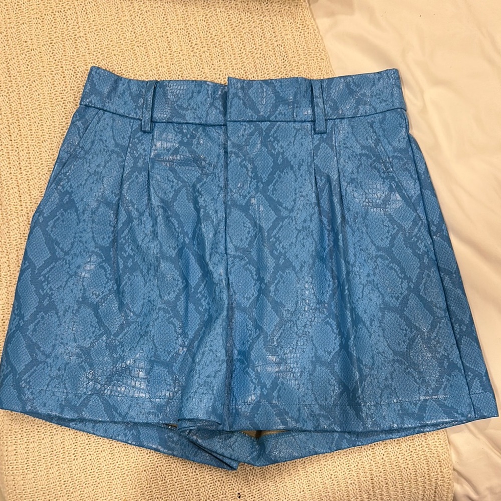 High Waist Blue Denim Shorts